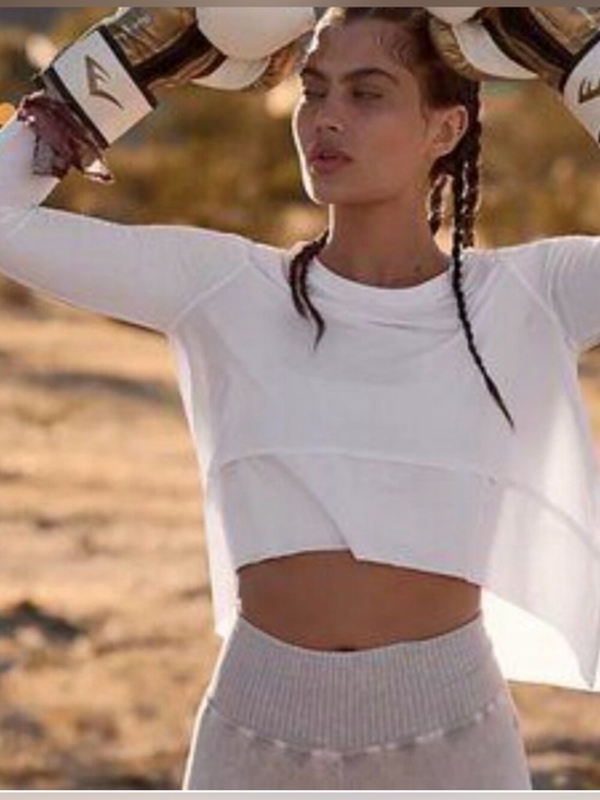 Free People Tops - NWT Free People Movement Breezy Tempo Long Sleeve Tee Optic White Size XS